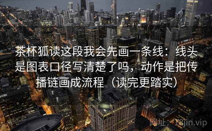 茶杯狐读这段我会先画一条线：线头是图表口径写清楚了吗，动作是把传播链画成流程（读完更踏实）  第2张